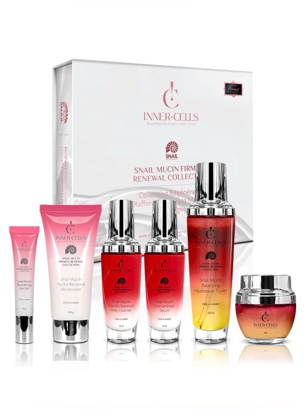 Snail Mucin Renewal Collection – Pink & Red Hydration Set